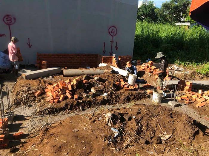 Làm móng xây nhà phần thô